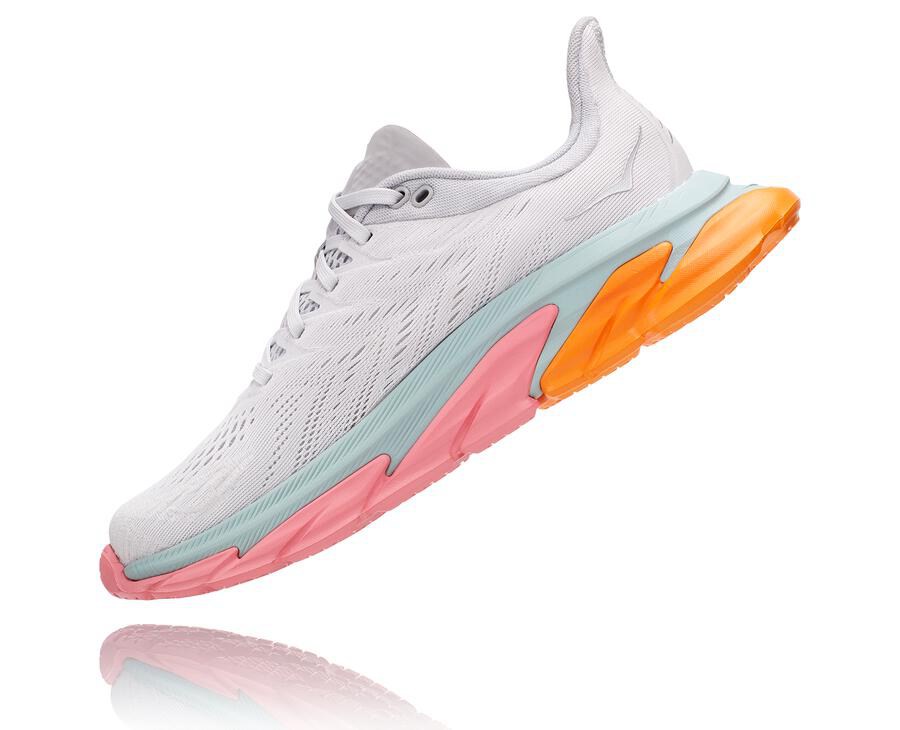 Running Shoes Womens - Hoka One One Clifton Edge - White - YMTPAZV-86